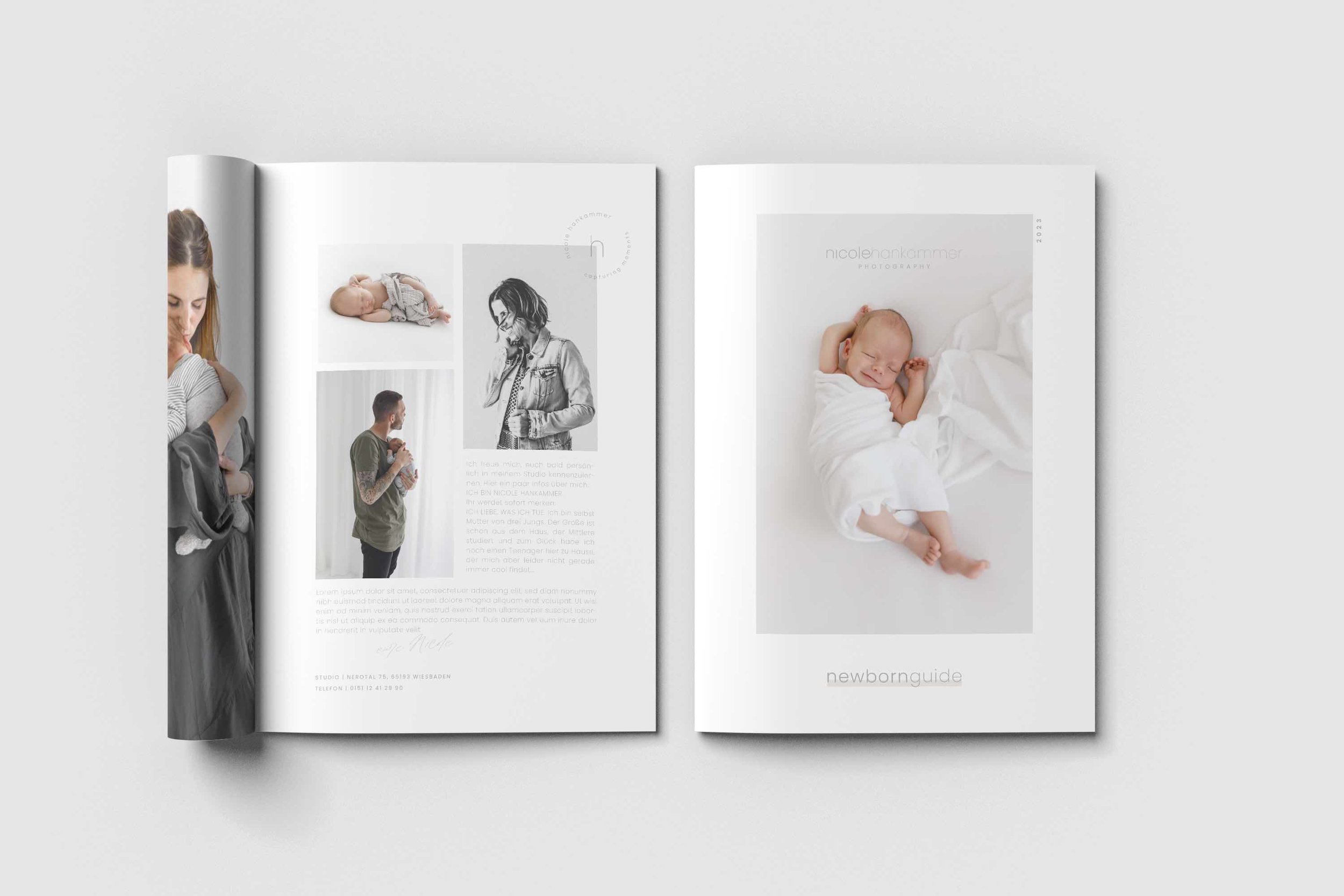 Magazin mit Newborn und Familienbildern von Nicole Hankammer Photography
