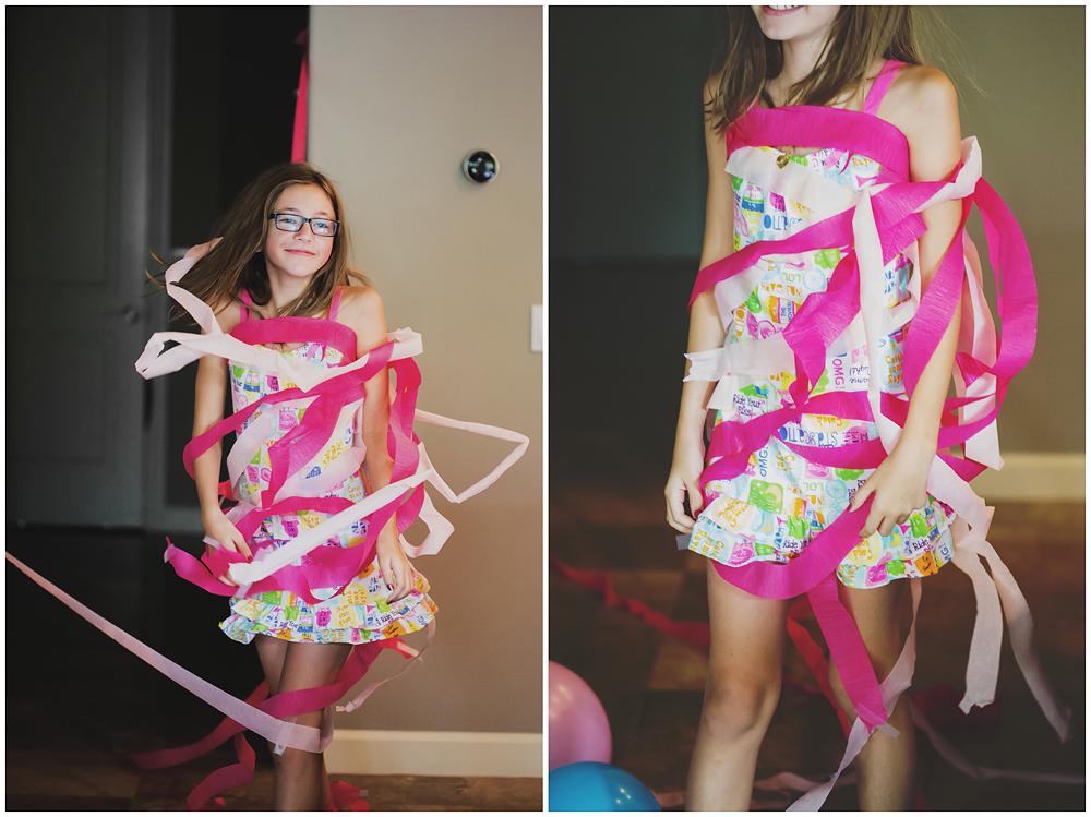 Rewind a little…first thing in the morning the tradition is for Brielle (or the birthday person) to run through the streamer maze door. 