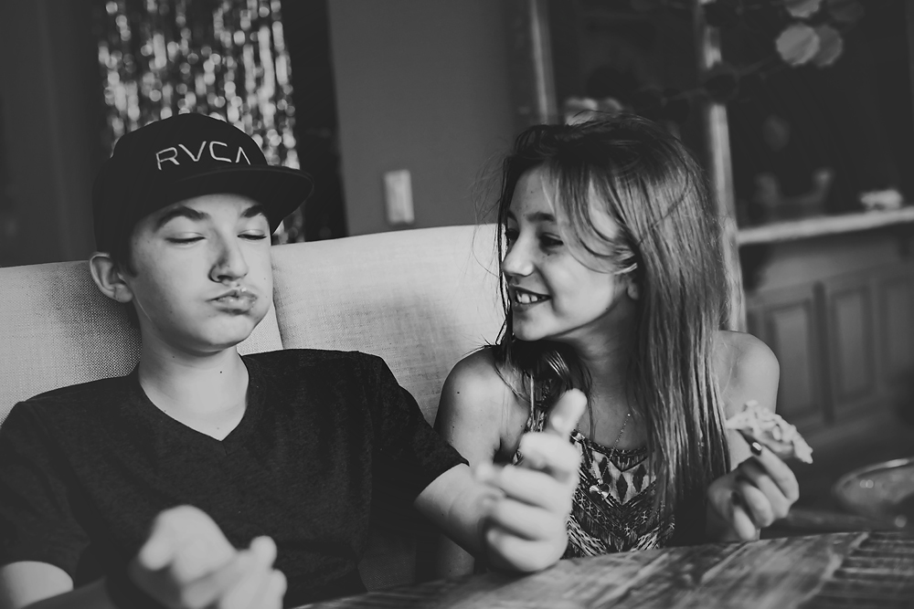 Ty making Brielle laugh.