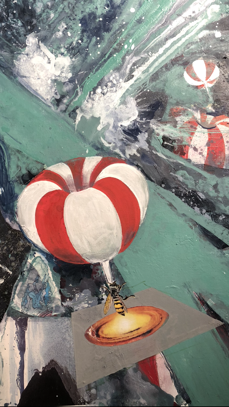 Imploding Bubble with Micro-Jet (and Bee) 