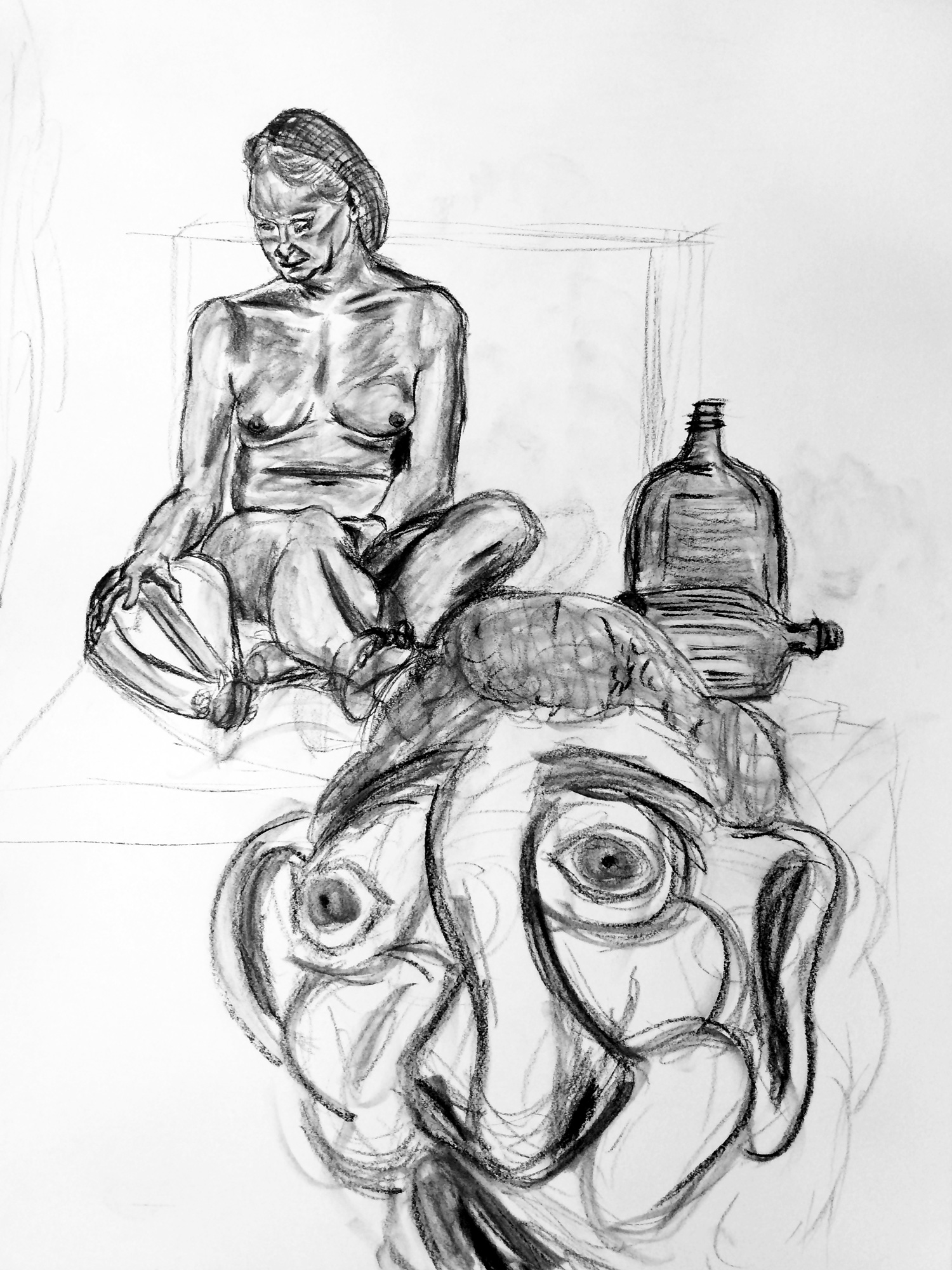 Woman and Melting Face