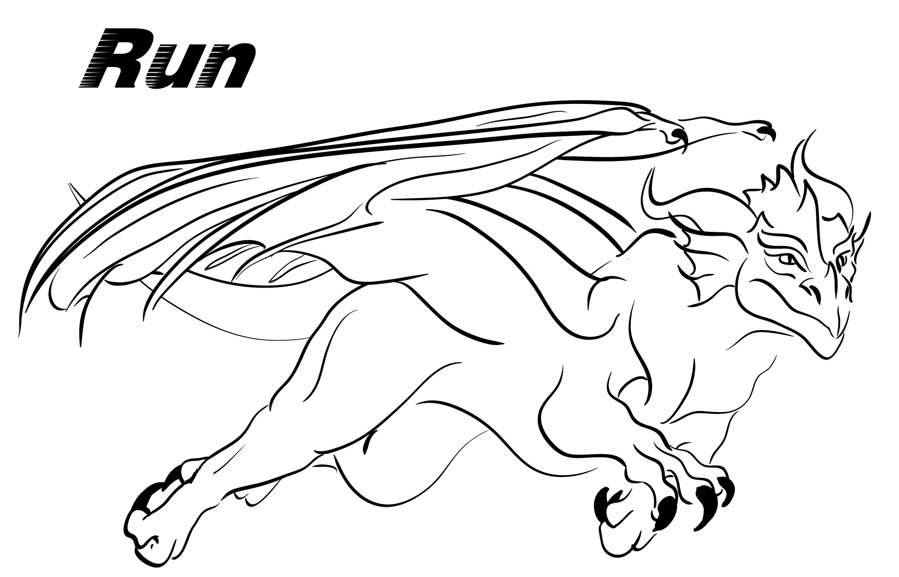 Inktober Day 11 - Run