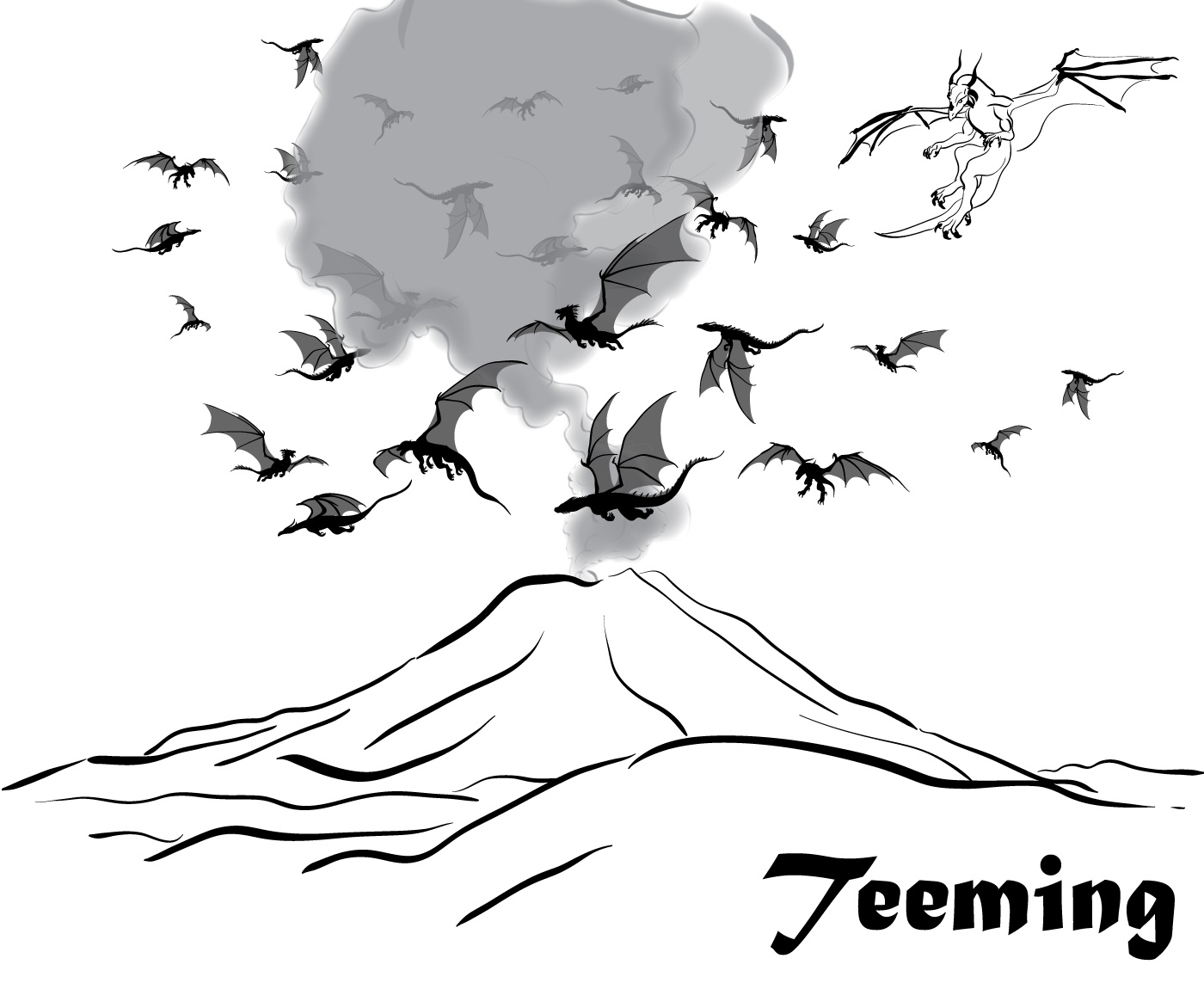 Inktober Day 13 - Teeming