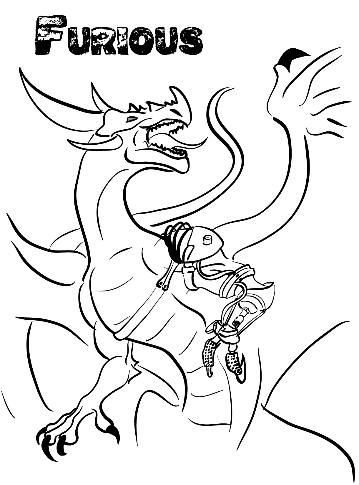 Inktober Day 21 - Furious