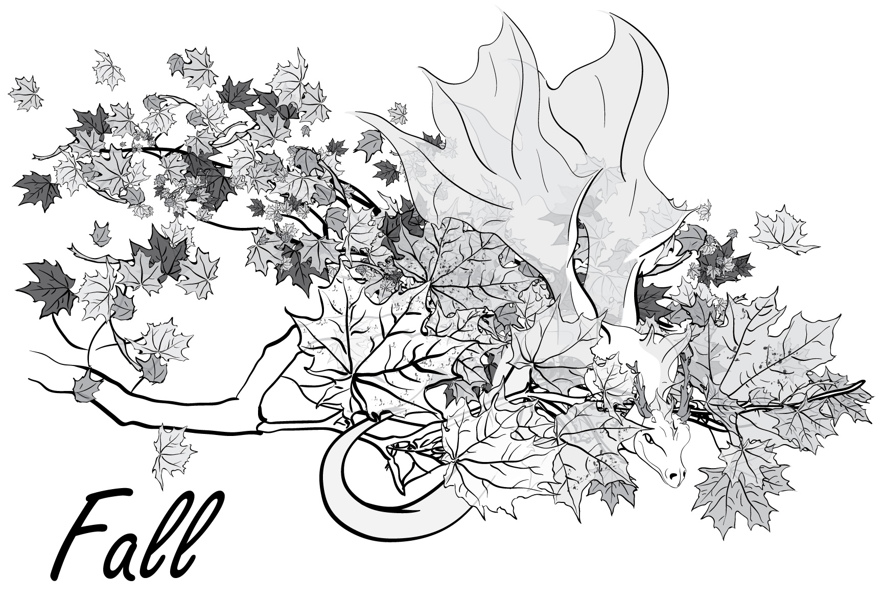 Inktober Day 28 - Fall