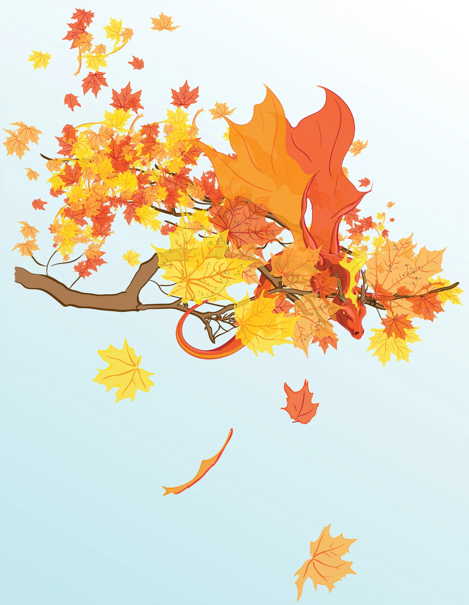 Autumn Leaves Dragon