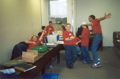 We broke our first robot the day before competition and yet all of these Lego teams now trust us. – Tessa Wiegand (West Virginia State FLL Tournament, 2003)