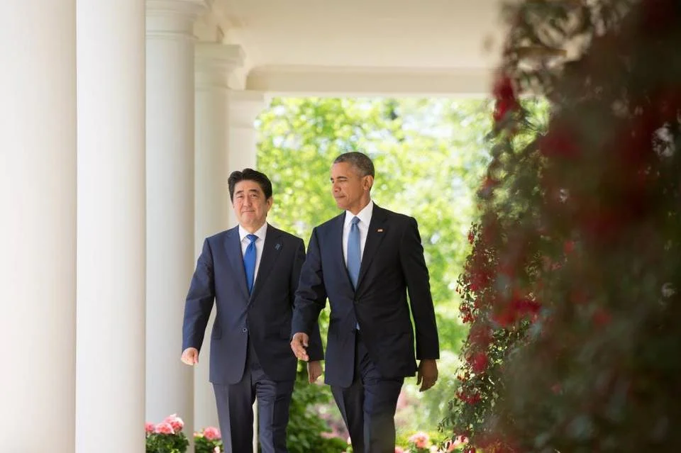 President Barack Obama and Japanese Prime Minister Shinzo Abe walk to the Rose Garden of the White House on Tuesday for a joint news conference. For the past decade, Japan has seen its population dropping steadily, and that’s a problem. | Andrew Harnik The Associated Press