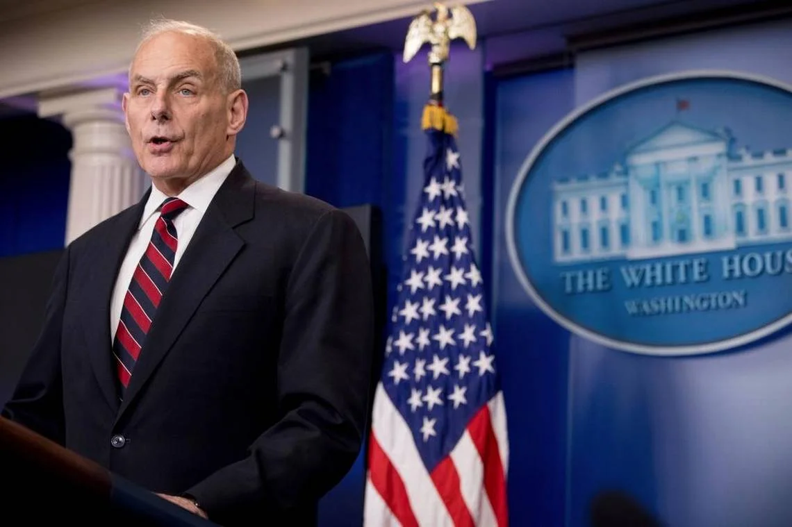 John Kelly, then-Homeland Security secretary, talks to the media during the daily press briefing at the White House in Washington, Tuesday, May 2, 2017. Andrew Harnik AP