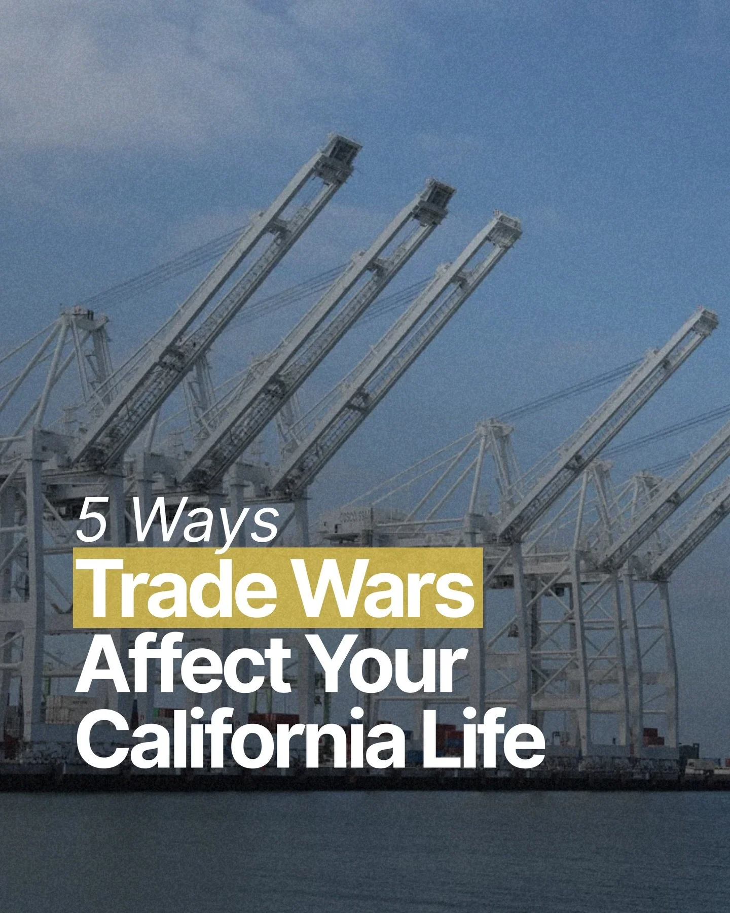 Trade wars aren&rsquo;t abstract policy debates. They&rsquo;re higher grocery bills, lost jobs, and delayed fire recovery. Here&rsquo;s how tariffs are hitting California right now.

California economy &bull; trade policy &bull; tariffs &bull; Trump 