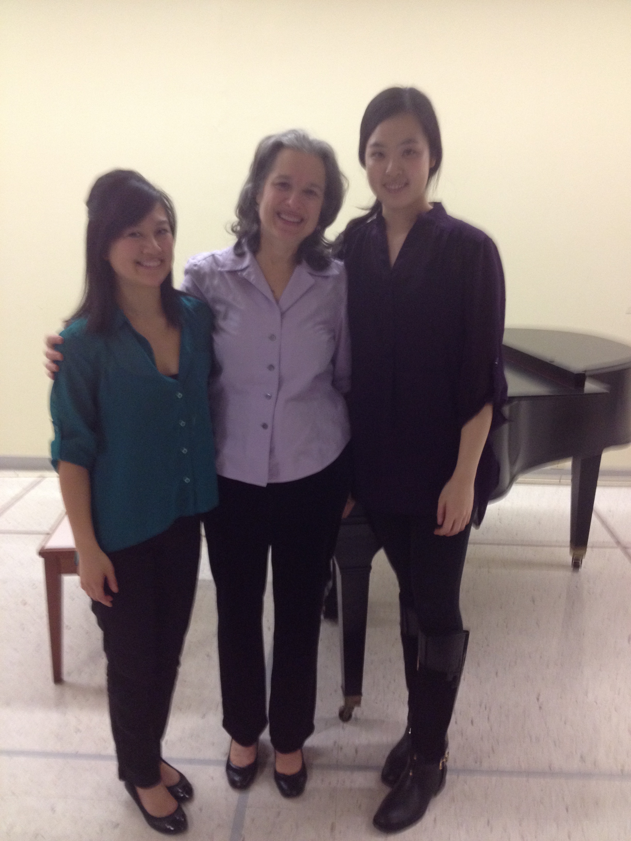 Violinist Letitia Jap with Diane and cellist Minji Kim after their performance of Musical Treasures at the Spaulding Rehab Hospital in Cambridge, MA on Sunday November 23, 2015.