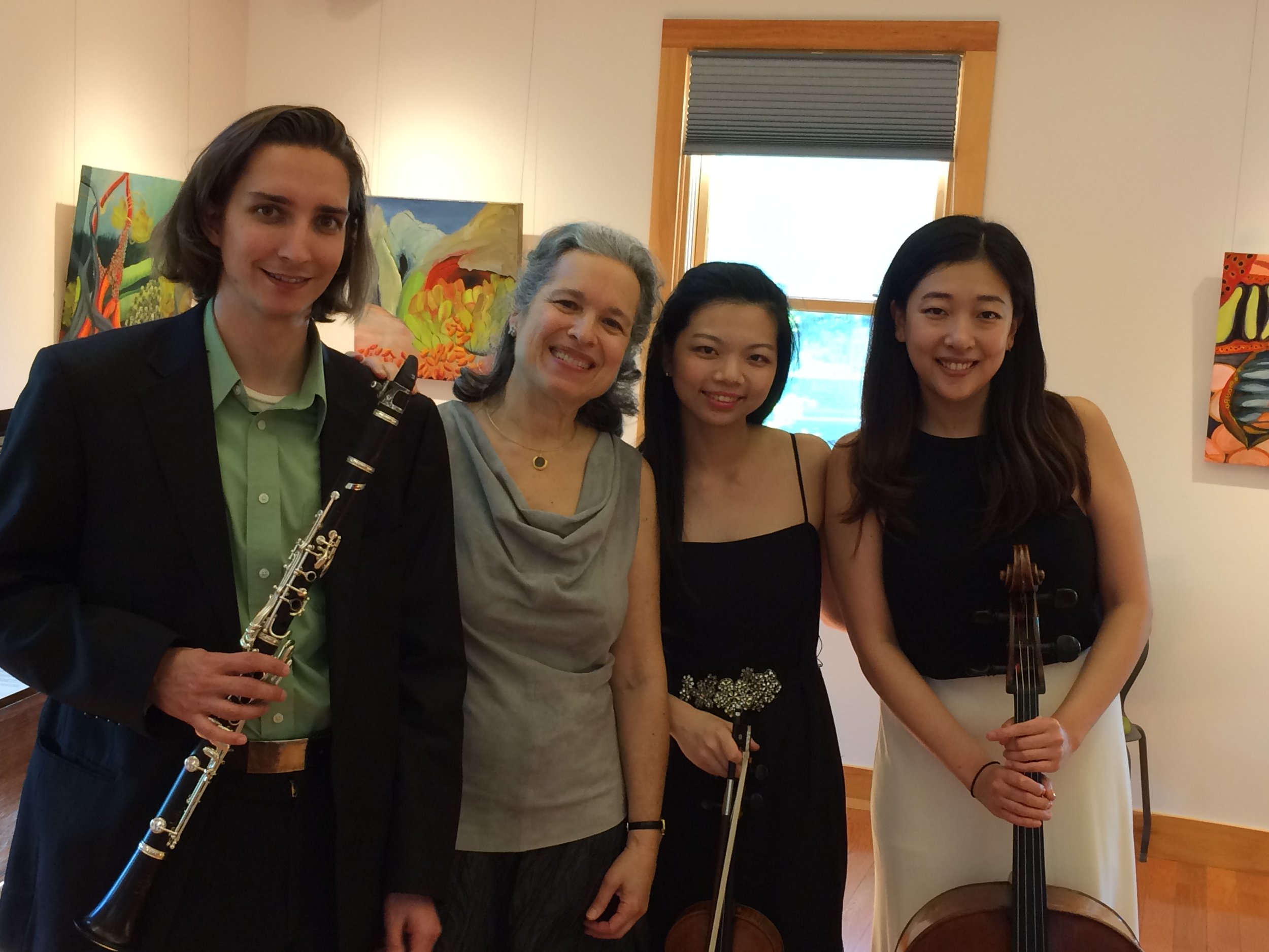  "Musical Spice and Musical Soul"    Alexis Lanz, Diane, I-Jung Huang  and  Jiyoung Lee   West Tisbury Library, Martha's Vineyard  June 10, 2017  