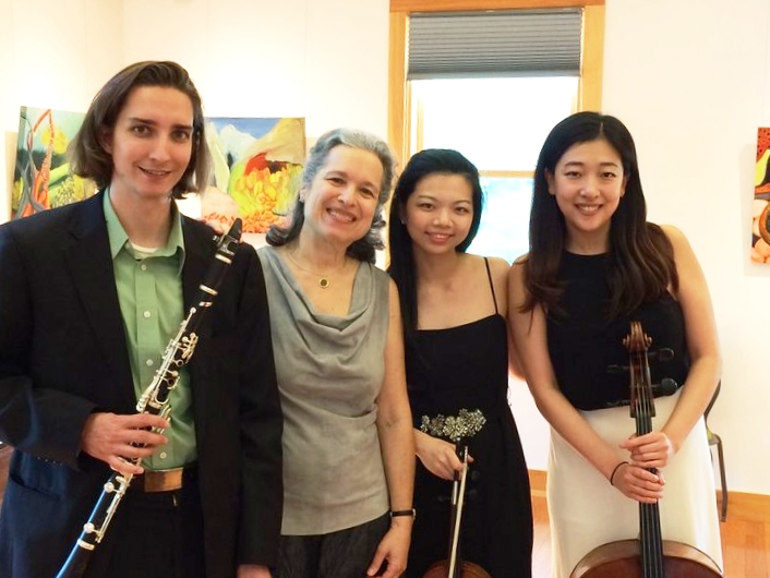 "Remembering the Rosenthals" concert 2017 featuring cello, clarinet, violin and piano.