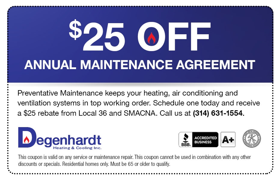 $25 off Annual Heating and Cooling