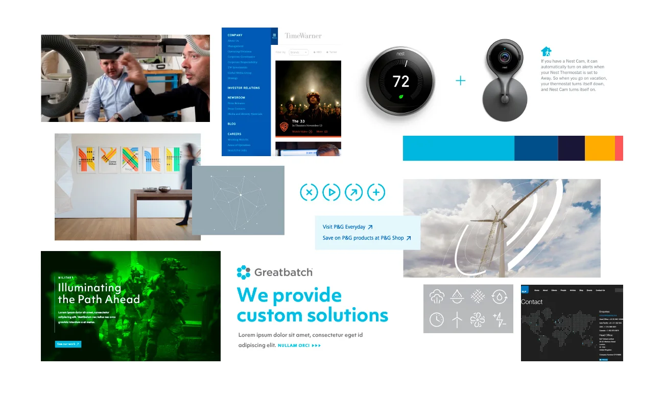 Website inspiration mood board