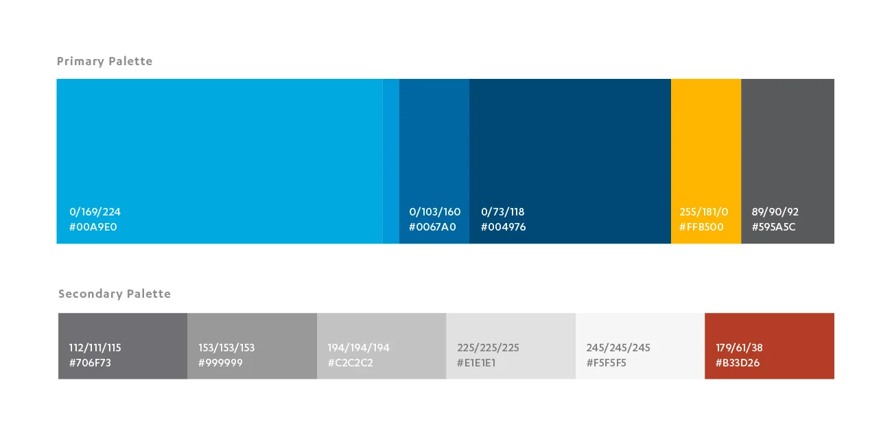 Website color palette