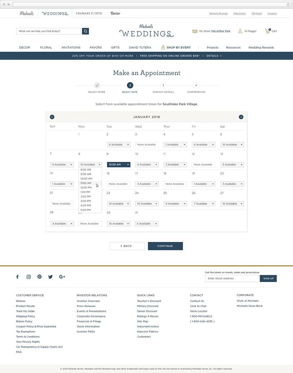 Desktop website layouts