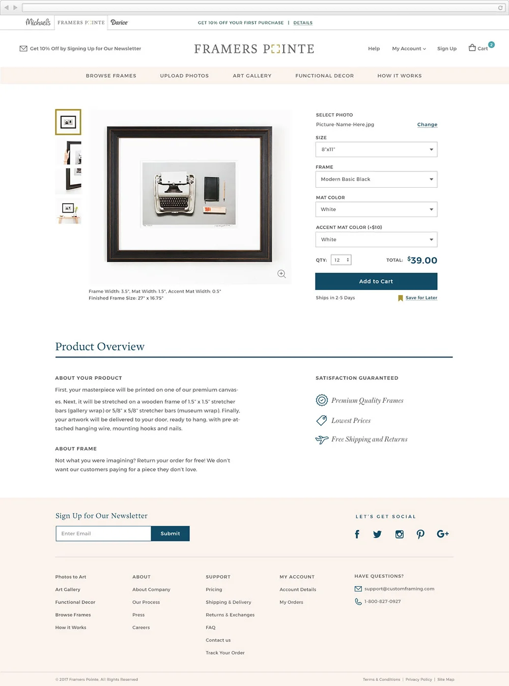 Desktop website layouts