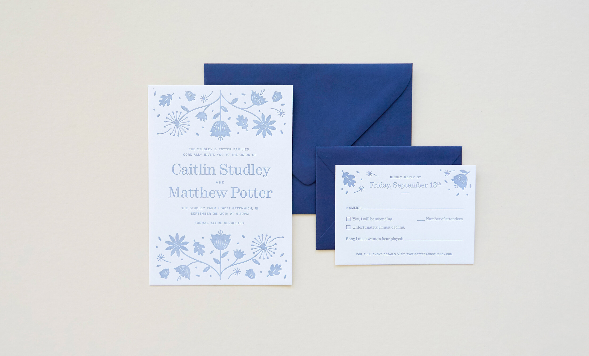 Personal wedding invitations