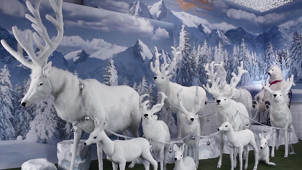 White Reindeer Animated Display — HOLIDAY SUPPLY White Reindeer Animated Display — HOLIDAY SUPPLY