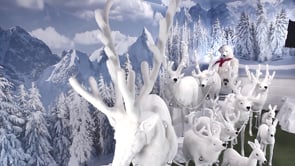 White Reindeer Animated Display — HOLIDAY SUPPLY