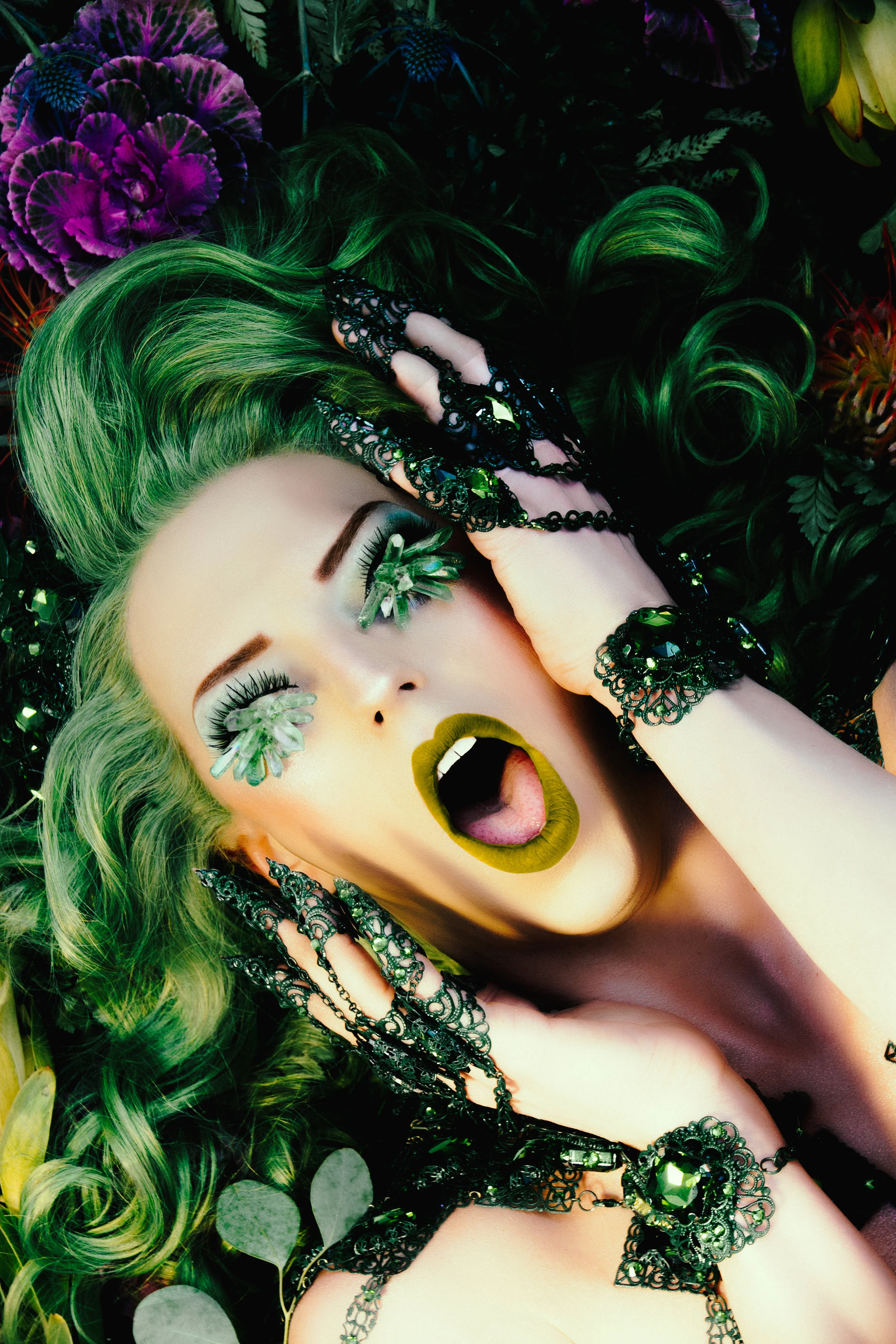 Model: Laganja Estranja Makeup: Sasha Glasser Photographer: Alena Mealy Art Director: Danica Kennedy Accessories: Marianna Harutunian Wig: Jason Adcock⠀ Fur: Matt Sarafa