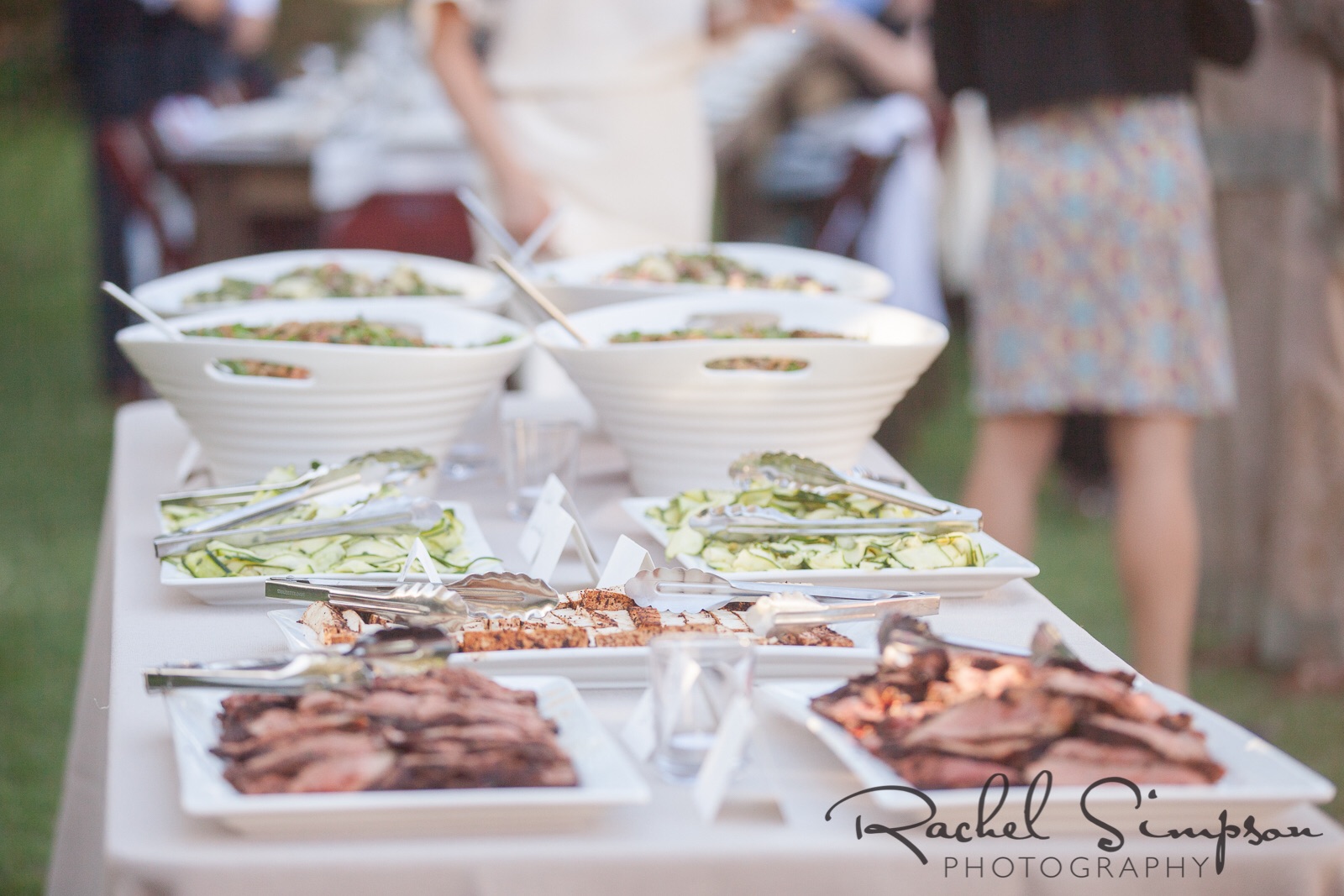 The buffet - all food was made or prepared by the bride.