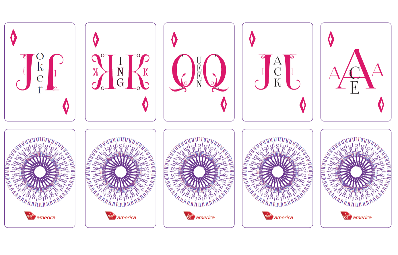 Typography playing cards