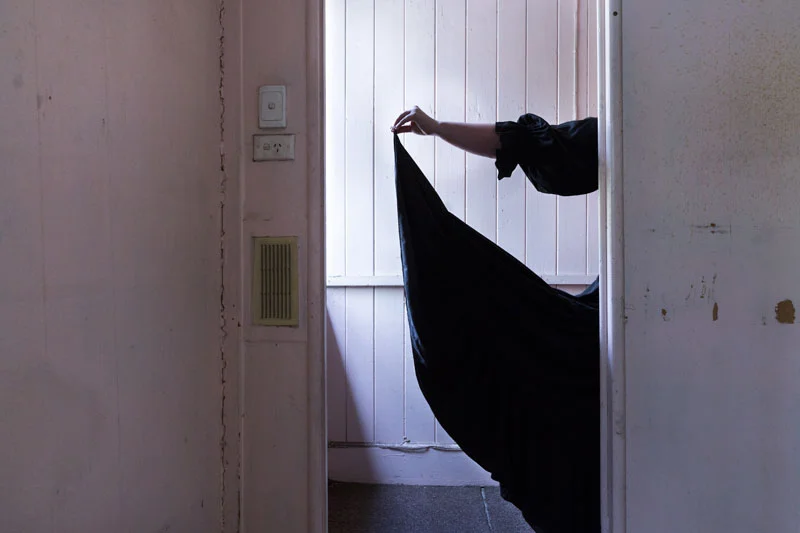 Girl dropping a curtsey