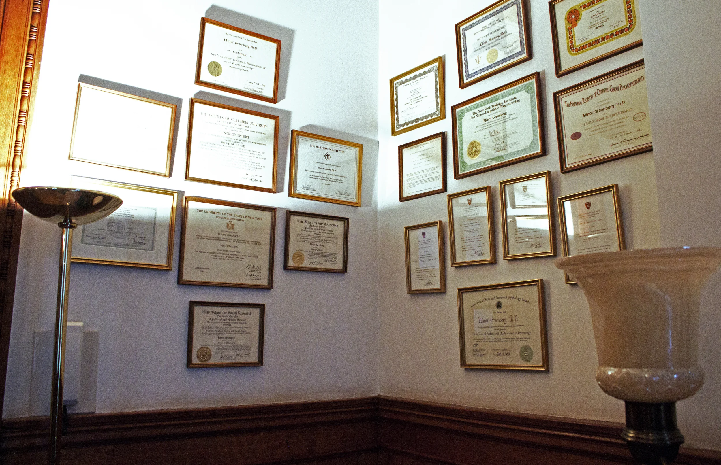 Elinor's office. Image courtesy of the British Gestalt Journal