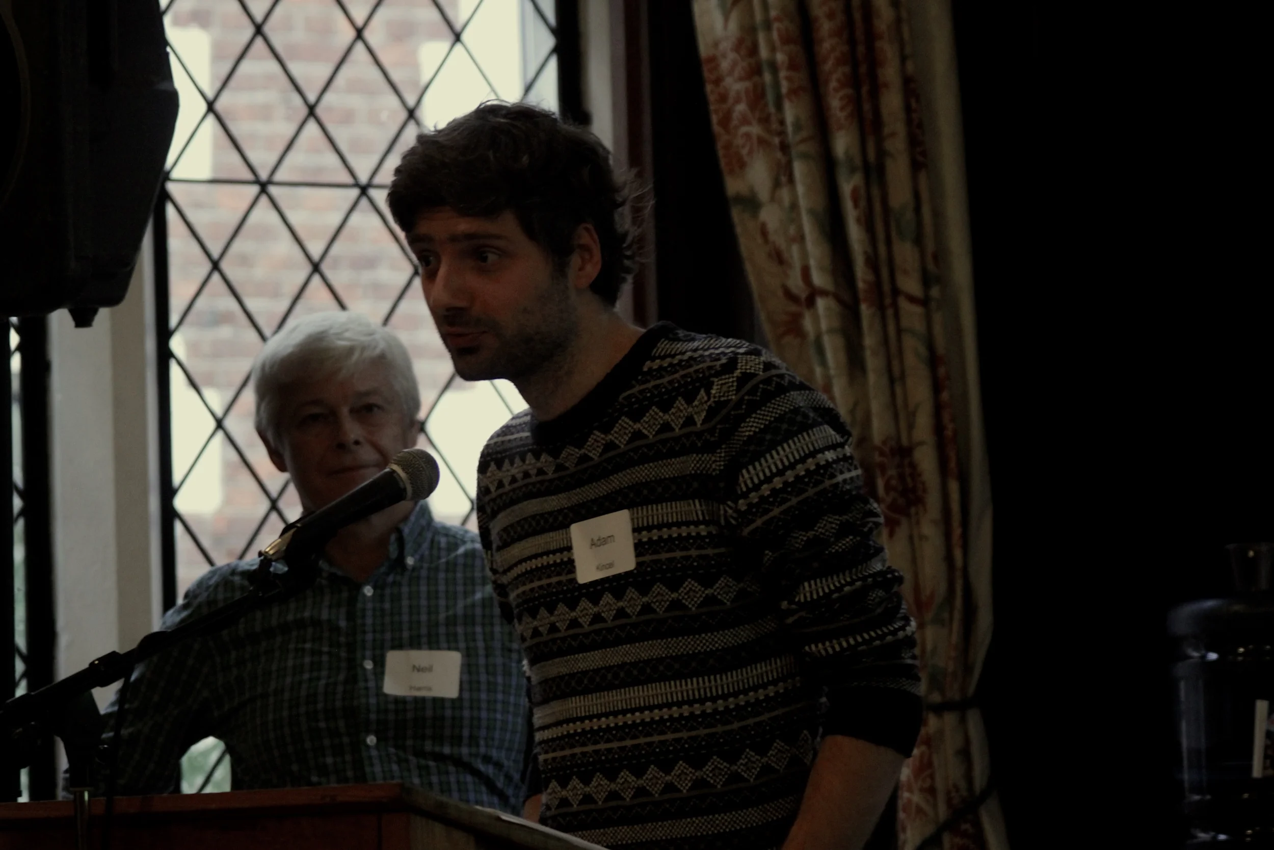 Adam Kincel,welcomes the attendees. Image courtesy of the British Gestalt Journal. 