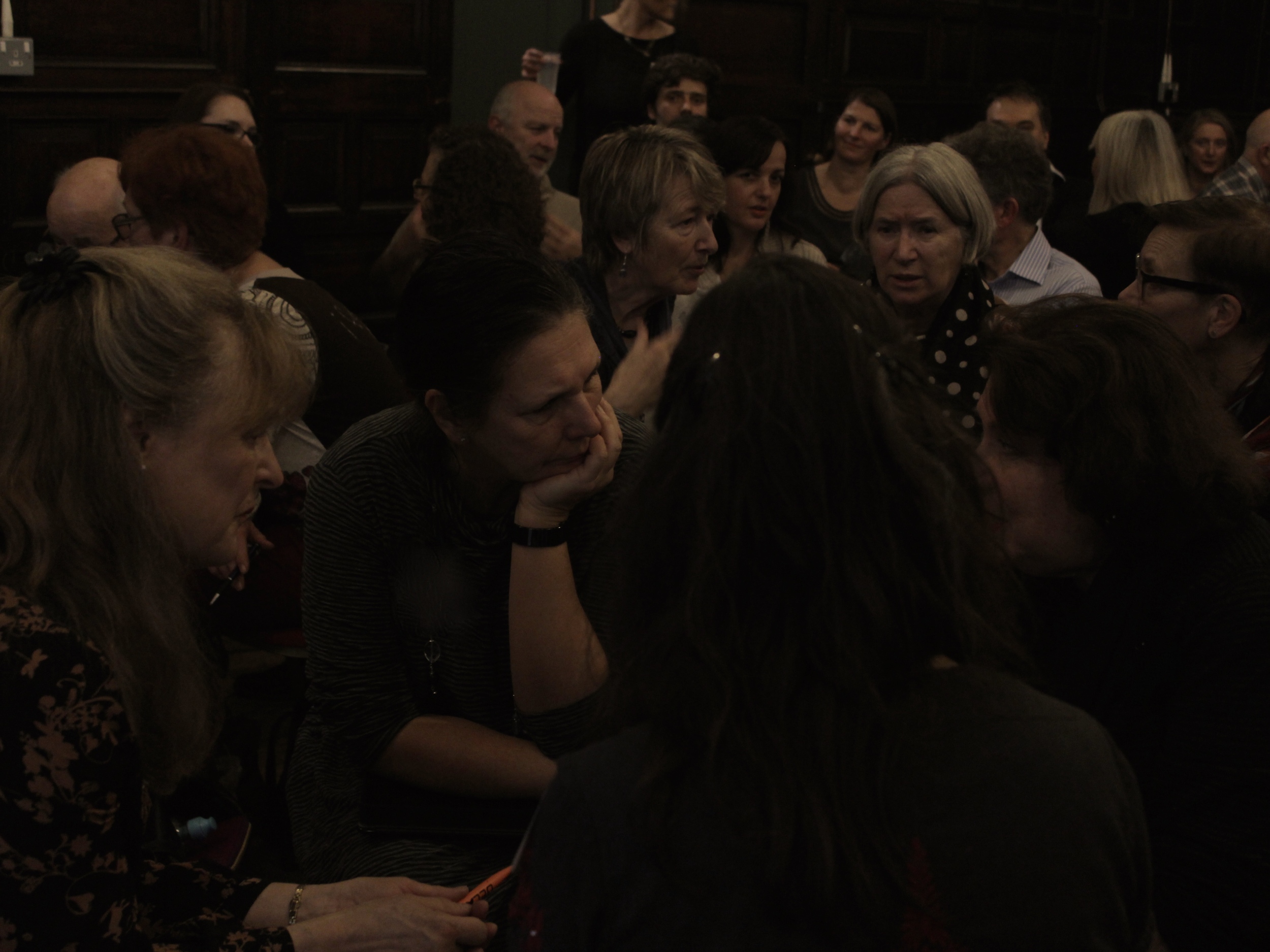 Attendees of the Seminar Day in the midst of an experiential exercise. Image courtesy of the British Gestalt Journal. 
