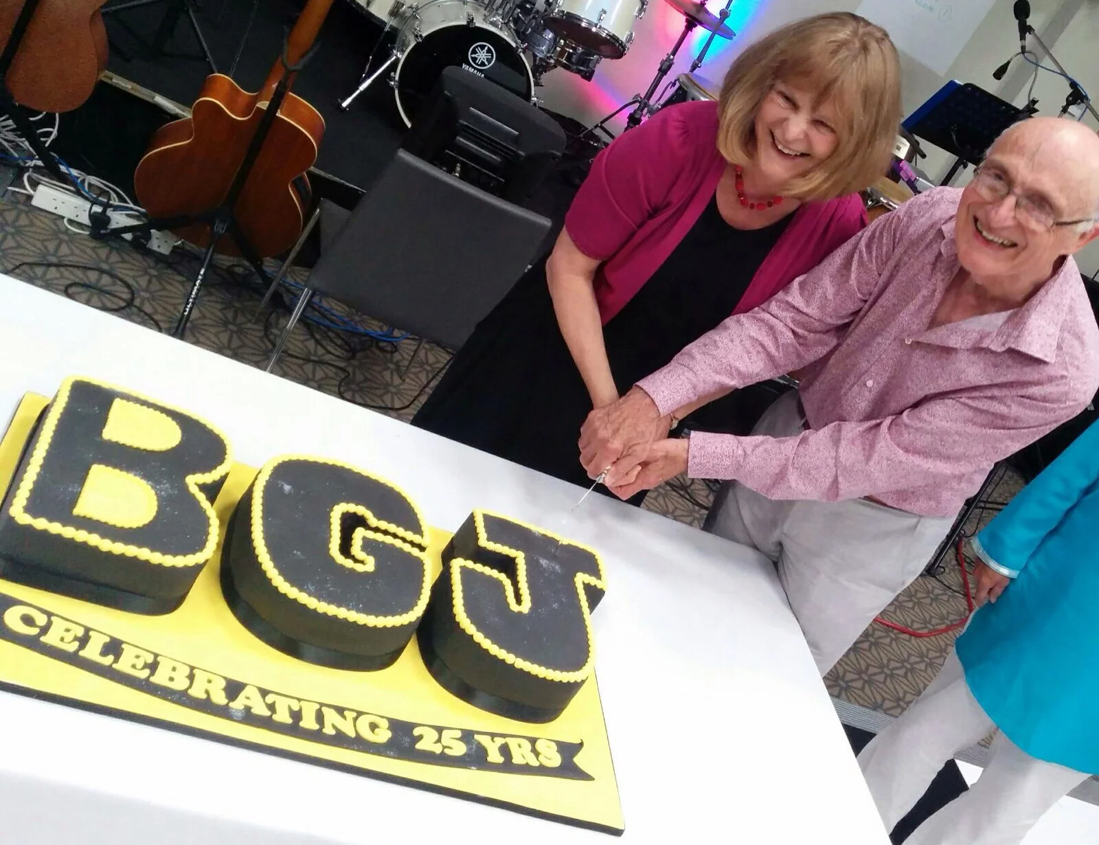 Editor Christine Stevens with founding Editor Malcolm Parlett