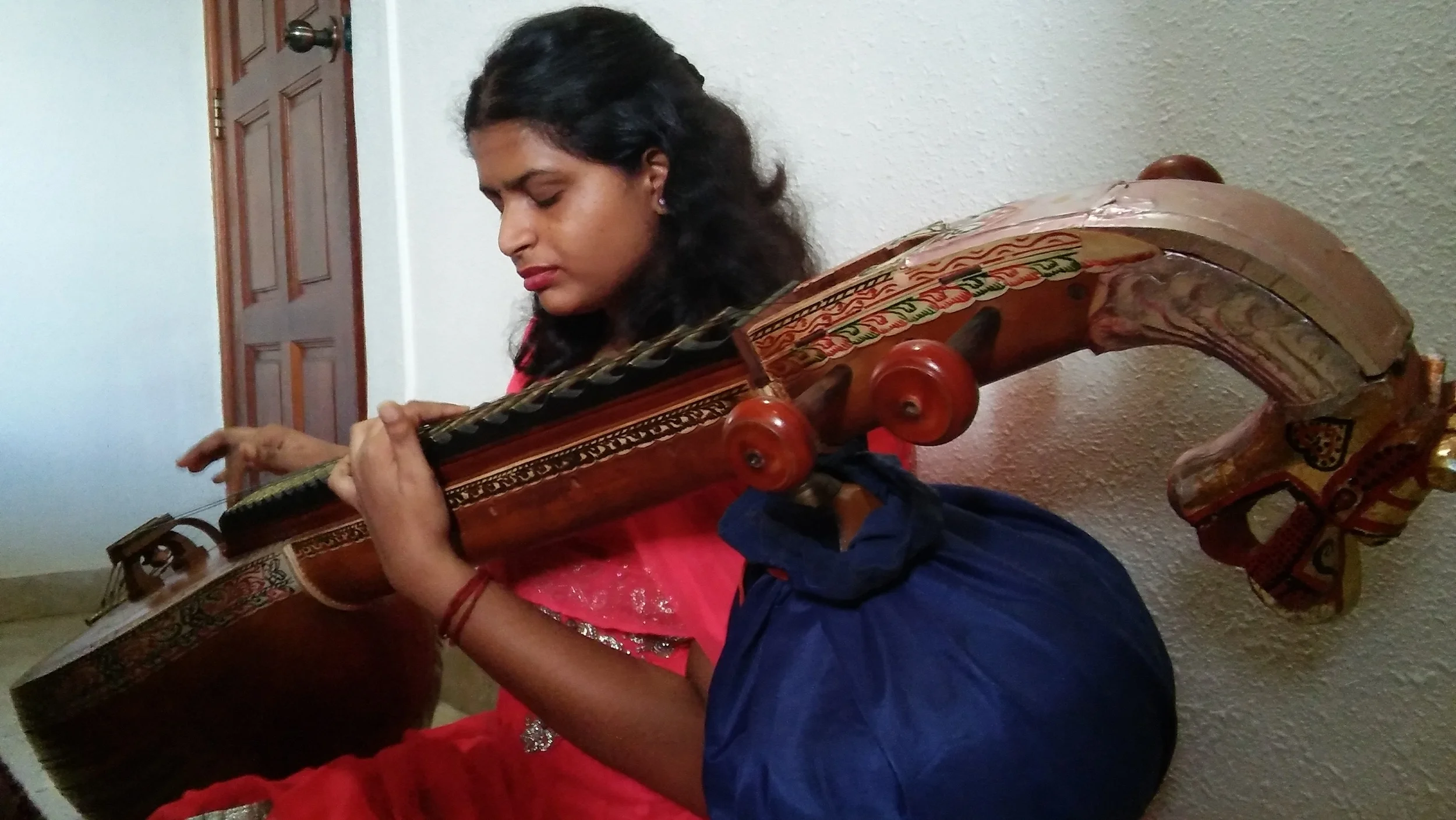 Seetha in focus as she plays her Veena