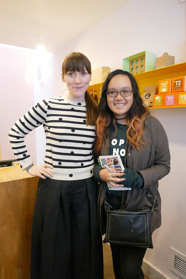 Kimberley (Right) with Cupcake Jemma during her visit to London