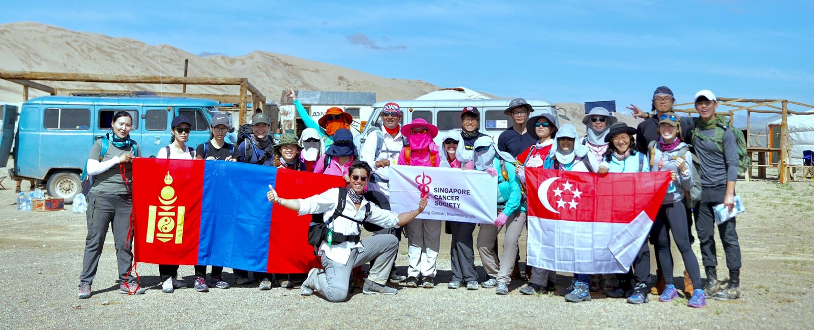 Scott celebrated the end of his 800km trek by raising funds for the Singapore Cancer Society.