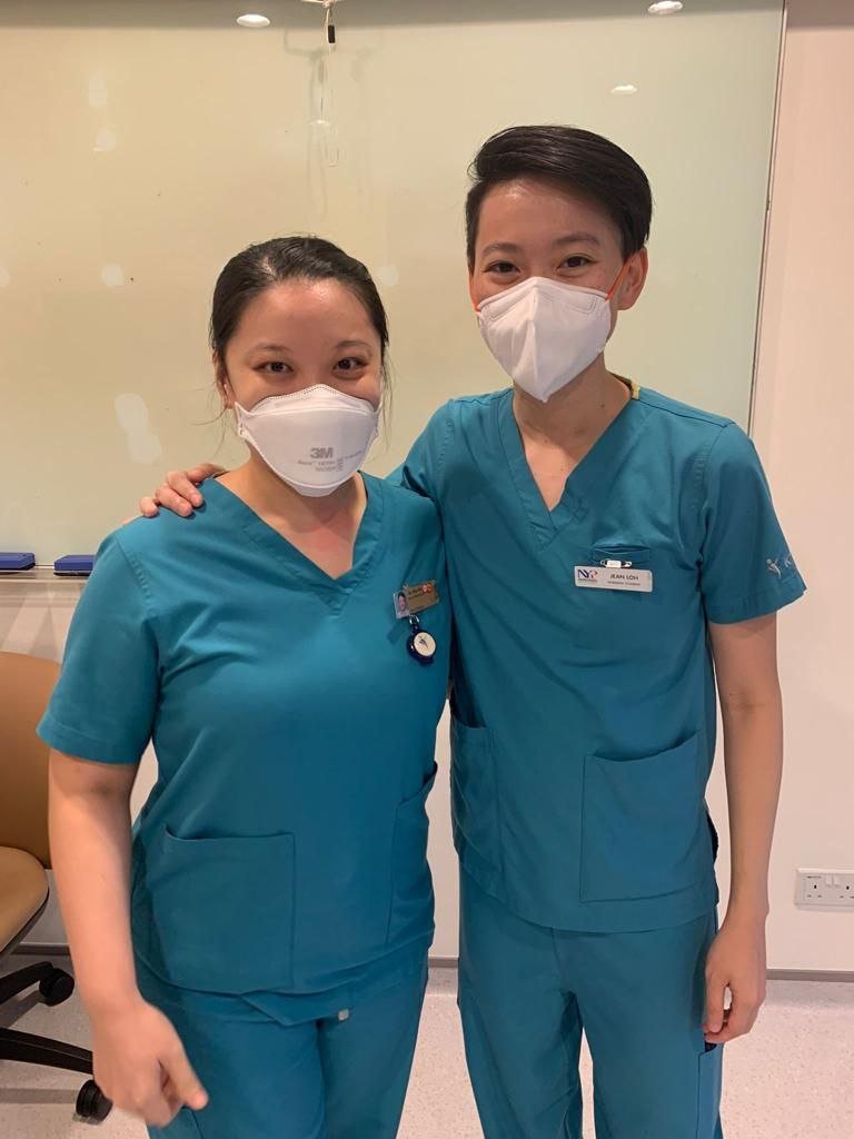  Jean(right) with a Senior Staff Nurse at KTPH. 