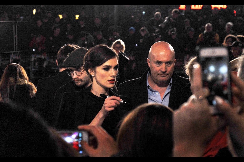 "I can't sign that. Not because it's an explicit lyrics rap album, but because I didn't sing on that one" Amazingly, Keira Knightley is first to arrive and within seconds I've already taken a better shot of her than I did in all of " A Dangerous Method "