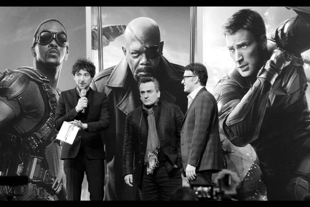 Host Alex Zane asks : "I just want to know what it's like trying to direct a movie where Samuel L Jackson is glaring at you with one eye and an eye-patch, because I probably couldn't cross the road if Samuel L Jackson was looking at me like he is on the poster" .