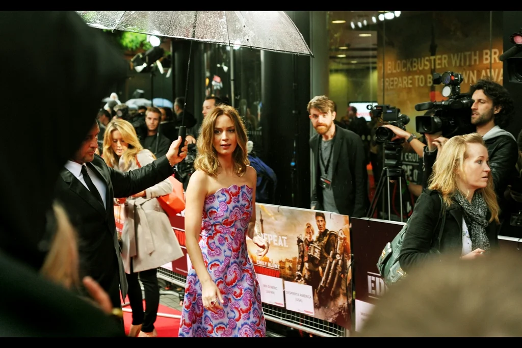 "Hell yeah I won those tickets. I hear the movie is awesome and I'd like to see it. Plus you get to meet Tom Cruise!" Emily Blunt was also in Looper and The Adjustment Bureau, as well as playing Miss Piggy's Assistant in The Muppets (2011).