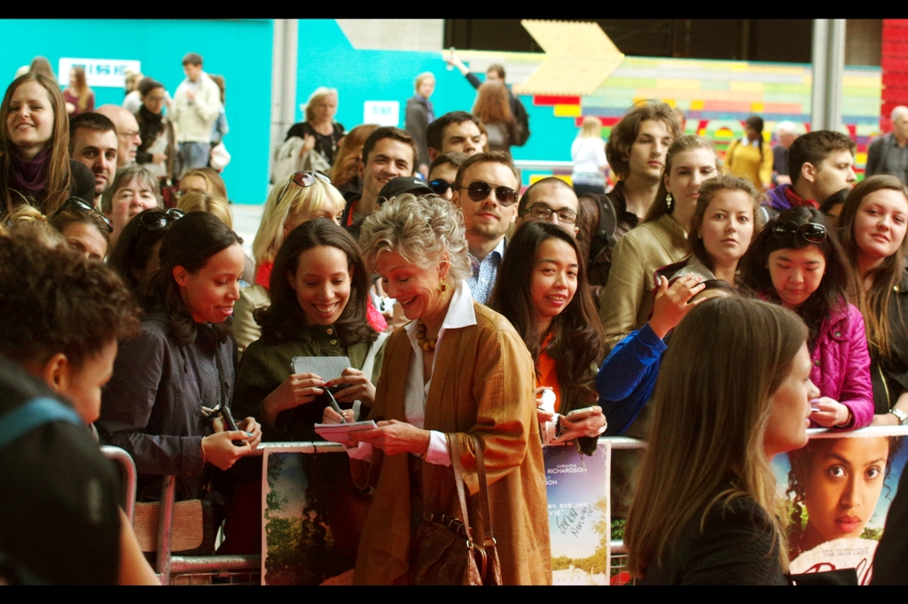 "If you really CAN save me as much off my monthly electricity bill as you claim, then here's my personal number" In true form, I have no idea who this is, but a fair few people were calling out to get her autograph... or sell cheap electricity plans.