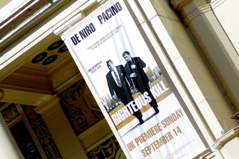 Righteous Kill" I'll admit I hadn't heard of the film until I did a check of upcoming premieres in London and this one kind of leapt out since it starred 50 Cent and Donnie Wahlberg... uh, I mean Al Pacino and Robert De Niro