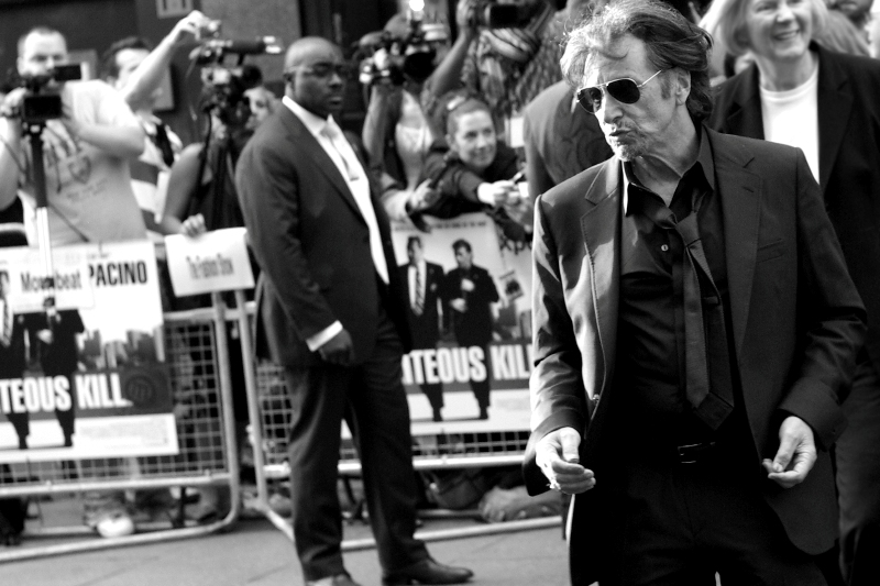 Al Pacino dances to the voices in his head. Although, being Al Pacino's voices, they're probably very angry and shouting loudly.