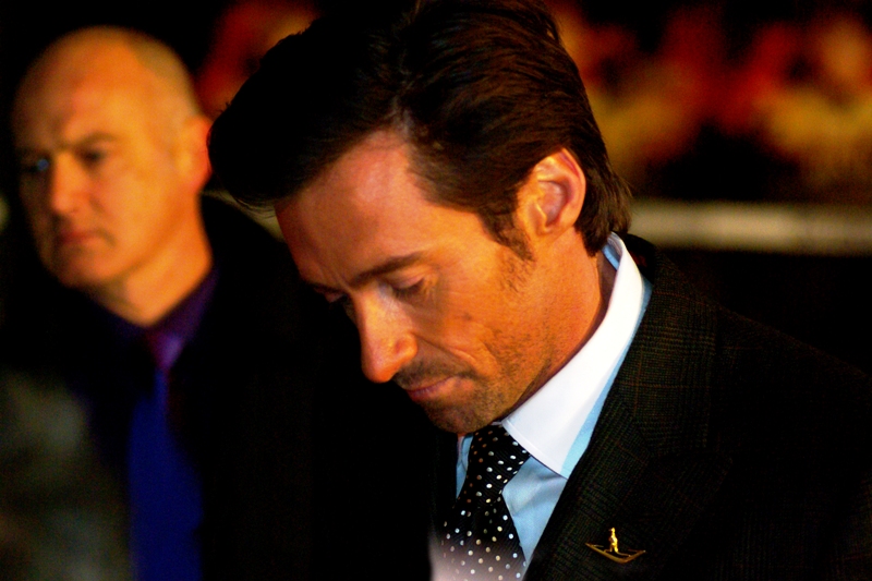 Hugh Jackman returns to our area, as promised. I didn't swoon once during the time I was around him. I think that's because I just don't find him as pretty as Nicole Kidman (although housands of screaming girls seemed to have a contrary opinion.)