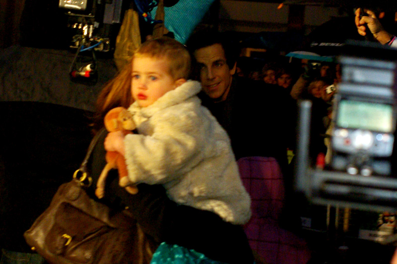 Meanwhile, this lady seemed to think that Ben Stiller had the power to bless babies. She must have stood there for a minute - he's not the Pope, lady! (Edited to add : how sweet... this photo dates back to a time before I knew about shadow correction in photoshop...) (remains as before)