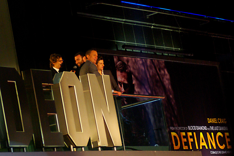 " Why yes, I did know that I look suspiciously like the guy on the poster over there. But I'm not Hugh Jackman, no... " Daniel Craig as close to not-blurry as I managed.