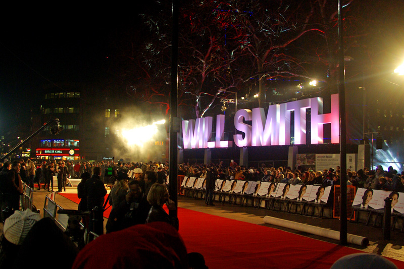 There were rumours a big star was going to make an appearance in Leicester Square, and my money was on it being Philip Seymour Hoffman. Call it a hunch...