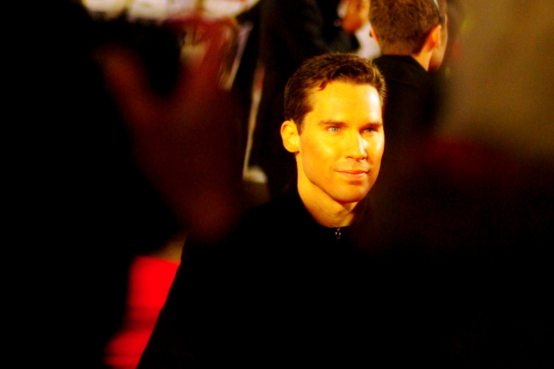 Director Bryan Singer, who looks improbably young and disturbingly intense to me (And I was behind a protective double cordon of Paparazzi and a 2metre hoarding, so that's saying something). Also : he directed The Usual Suspects and the first two X-Men movies.
