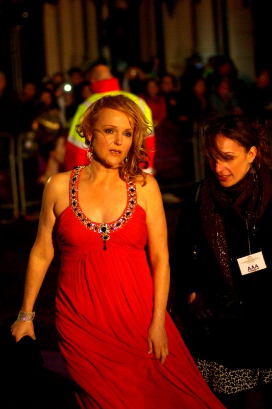 This is Miranda Richardson, whom imdb.com informs me plays a character called 'The Duchess of Kent' in the film. Probably not a ninja assassin, then??