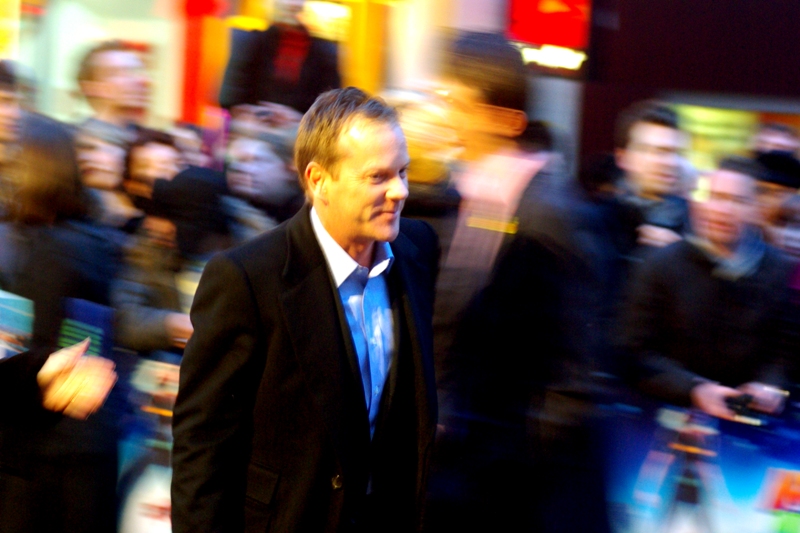 Kiefer Sutherland had to leave the premiere early to defend Democracy rather than promote an animated Dreamworks movie. (Actually, that's not true, but if any actor could do that, it would be him)